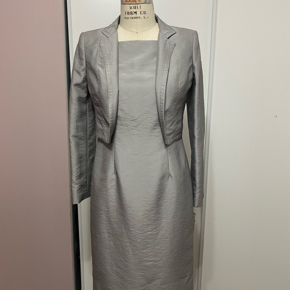 Beautiful Taffeta Anne Klein suit dress and jacket